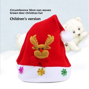 Chapeau de Noël pour enfants en non-tissé à coudre, motif Père Noël - Product Image 5