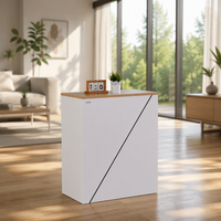 Comptoir d'accueil moderne de luxe en bois écologique pour hôpital, salon de beauté, bureau, hall d'hôtel, centre commercial - Table de service client