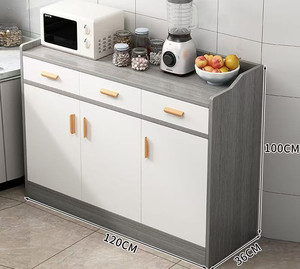 Vitrine moderne en verre à 2 portes avec lumière LED Curio, buffet de présentation de vaisselle de 30 pouces avec miroir pour cuisine et salon - Product Image 4