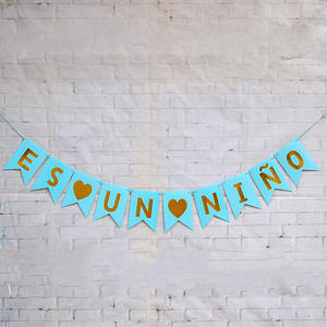 <span class=keywords><strong>NINA</strong></span> NINO español niño niña de banderas de decoración de papel de fiesta de cadena guirnaldas - Product Image 2