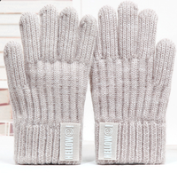 Gants tricotés pour enfants avec Hello Table Five Finger Mittens Warm Fleece-doublé pour le cyclisme