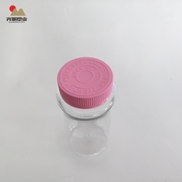 2021 Nouveau Design Réductions 400ml Bouteille PET transparente à large bouche avec couvercle rose