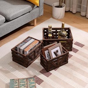 Kit de caisses gigognes multifonctionnelles en bois modernes sur mesure pour usine, OEM ODM, avec poignée, sac décoratif et boîte de rangement domestique - Product Image 3