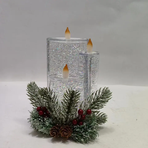 Bougies sans flamme de Noël de 9 pouces, très vendues, à piles, éclairage LED pour Noël - Product Image 3