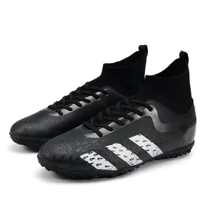 Botas de futebol originais, sapatos de pu com gola meia macia adequada para o pé quando você está jogando futebol