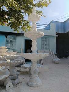 น้ำพุหินหินอ่อนสีขาวสไตล์โมเดิร์นผลิตภัณฑ์กลางแจ้งคุณภาพสูงพร้อมดีไซน์สวยคุณสมบัติการไหลของน้ำไหลได้ดี - Product Image 3