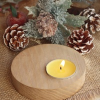 Porte-bougie chauffe-plat en bois fait main WeWood du Vietnam, décoration de luxe pour la maison, pour Noël et mariages, personnalisable UV/estampage