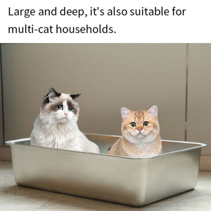 2024, оптовая продажа, несколько размеров, с логотипом на заказ, роскошный высокий забор, очень большой, из нержавеющей стали, для домашних животных, кошачий Туалет - Product Image 6