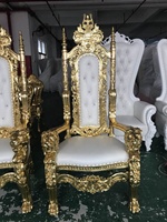 Chaise Trône Dorée « Reine de l'Amour », Mobilier Gothique, Chaise Trône de Mariage en Toile de Jute, Trônes de Mariage Économiques