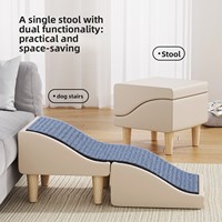 Wellenförmige Haustiertreppe, geeignet für kleine Hunde und ältere Hunde, zur Verwendung auf Betten und Sofas; einfach zu zerlegen und zu reinigen; Haustierrampe.
