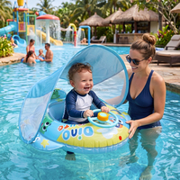 Bouée gonflable MART Factory avec auvent pour tout-petits, siège flottant pour piscine avec protection solaire pour l'été
