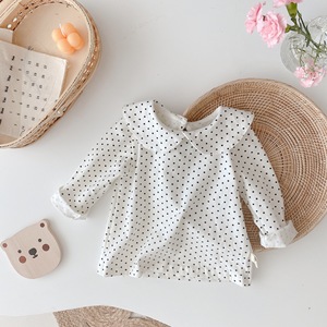 Camisa de Manga Larga con Cuello Nuevo de Algodón Blanco para Primavera e Invierno, <span class=keywords><strong>Blusa</strong></span> para Bebé - Product Image 5