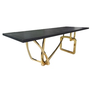 الصين فوشان الجملة مطعم النبيذ عالية الرخام الأسود مربع الجداول بيسترو مجموعات أثاث السعر المنخفض - Product Image 1