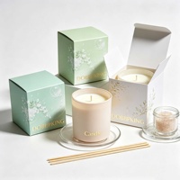 Emballage pour encens, boîte à encens, boîtes à bougies personnalisées, boîte en carton blanche pour l'emballage des bougies avec estampage à chaud doré