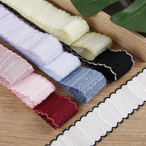 Bricolage fait à la main pince à cheveux à chevrons motif <span class=keywords><strong>de</strong></span> vague ruban Polyester coton bord tissu pour vêtements chapeaux chaussures sangle - Product Image 3