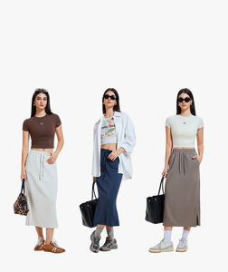 <span class=keywords><strong>Falda</strong></span> de traje de cintura alta para mujer de temperamento profesional <span class=keywords><strong>falda</strong></span> dividida de media longitud delgada para estilo de viaje - Product Image 5