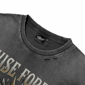 Camisetas de Manga Corta para Hombre, Estilo Vintage, Lavado Ácido, Transpirables, con Estampado DTG de Búho Steampunk Personalizado, Cuello Redondo, Tallas Grandes, Estilo Urbano - Product Image 5