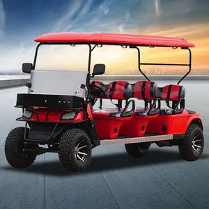 Cheap Powered Approved Zone 6 Seats Low Price Leather Electric Club Golf Carts For Sale