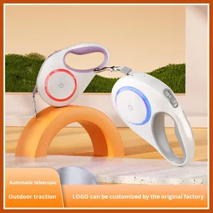 רצועת כלבים נשלפת אוטומטית עם תאורת <span class=keywords><strong>LED</strong></span> מחזירת אור, מחומר ABS, לכלבים קטנים/גדולים, להליכת כלבים - Product Image 3