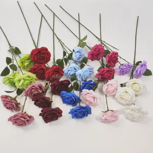TCF新製品アイデア2024卸売3ヘッド長茎バラ花バレンタインデーギフト装飾花