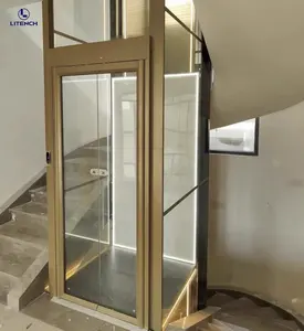 Fabricante de elevadores, mini elevador doméstico barato de 250 kg, elevador doméstico de baixo ruído para passageiros