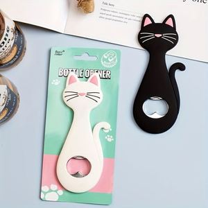 Imán Decorativo para Refrigerador con Diseño de Gato en Botella, Abridor de Botellas Magnético - Product Image 2