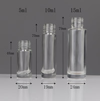 Bouteilles en verre minimalistes 5ml 10ml 15ml, petites bouteilles de test, flacon pulvérisateur ambré pour soins personnels