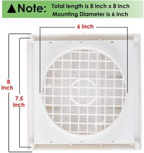 غطاء تنفيس جاف مربع لمنافذ عادم الحمام يمنع الطيور من التعشيش على فتحات المجفف ناشر هواء من الألومنيوم الصلب لنظام HAVC - Product Image 6
