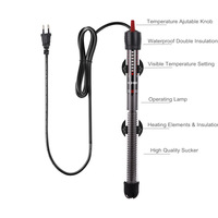 Chauffe-eau pour aquarium, chauffe-eau en verre pour aquarium, 25W, chauffe-eau automatique à température constante, pour utilisation sur bureau, prise EU/US (110-240V)