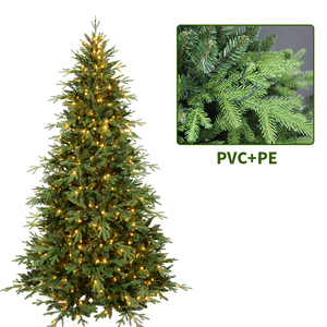 Vente en gros d'arbres de Noël en PE de 5 pieds, 6 pieds, 7 pieds, 8 pieds, avec un matériau doux au toucher, 100% nouveau matériau, avec lumières - Product Image 3