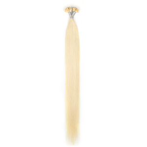 Extensions de cheveux blondes à pointe plate K.SWIGS, 100% cheveux humains vierges, pré-collées à la kératine, cuticules alignées, sans perte, lisses, vente en gros - Product Image 2