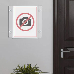 Modern 8.5 x 11 Inch Polished PMMA Acrylic Sign Holders Factory Custom PS <b>Display</b> <b>Case</b> Wall Mounted Organize Shelf <b>Display</b> Stand - Product Image 5