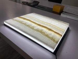 Mật ong <span class=keywords><strong>Onyx</strong></span> slab Trọng lượng nhẹ nhiều lớp tổ ong Bảng điều khiển cho trang trí nội thất cổ trắng dolomite sàn gạch đá cẩm thạch biệt thự - Product Image 2