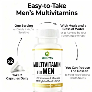 Cápsulas Multivitamínicas y Multiminerales OEM/ODM para Hombres - 20 Vitaminas, Minerales, Antioxidantes, Refuerzo Inmunológico, Gestión de Energía, Uso Diario para Adultos - Product Image 2