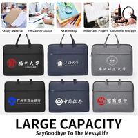 Porte-documents personnalisable pour entreprise, format A4, grande capacité, en toile Oxford imperméable, avec fermeture éclair, pour conférences