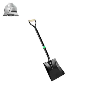 Factory price outdoor metal treaded square mouth shovel head nose spade