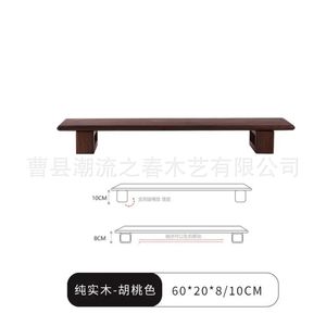 Solid wood computer monitor <b>desktop</b> riser stand, office desk bracket, storage stand, tabletop base, and <b>shelf</b>. - Product Image 5