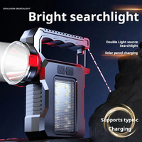 Lampe Torche 2025 Ultra Puissante à Recharge Solaire, Lumière Extérieure à Haute Intensité LED, Longue Portée, Projecteur Portable pour Maison et Patrouille