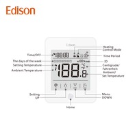 Akıllı termostat hafta programlama okul hastane uygulamaları için LCD ekran 250VAC esnek PVC kapanma hafıza fonksiyonu