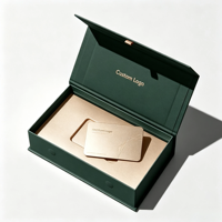 Boîte cadeau magnétique à rabat de luxe, boîte en papier rigide avec logo personnalisé pour carte-cadeau, carte de membre, emballages de cartes, boîtes en carton