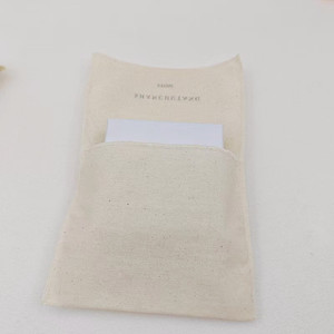 Pochette à bijoux en toile de coton 100% biodégradable avec logo personnalisé pour boucles d'oreilles, bracelets, emballage de bijoux - Product Image 5