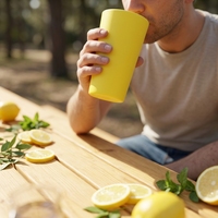 Gobelet à eau en silicone de 16 oz, anti-chute, couleurs unies, gobelet à bière portable