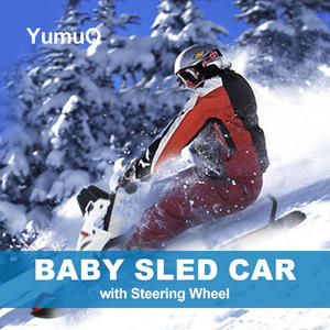 YumuQ Prêt à expédier Traîneau à neige orientable d'<span class=keywords><strong>hiver</strong></span> pour l'extérieur Traîneau pour bébé avec volant pour enfants et adultes - Product Image 6