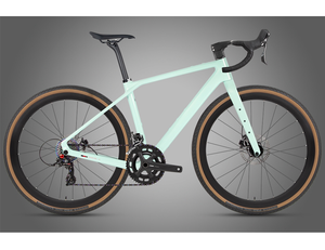 <span class=keywords><strong>Bicicleta</strong></span> de <span class=keywords><strong>Gravel</strong></span> de Fibra de Carbono Estilo Twitter, <span class=keywords><strong>Bicicleta</strong></span> X con Manillar Integrado, <span class=keywords><strong>Bicicleta</strong></span> de Carreras con Freno de Disco, 13 Velocidades Inalámbricas - Product Image 1