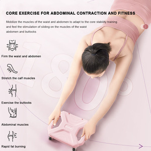 Bunnyhi jfb003 Trang chủ thiết bị tập thể dục lõi đào tạo cơ bụng bánh xe AB tập thể dục 4 bánh xe tấm trượt đĩa - Product Image 2