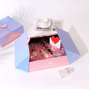 Custom Supplier Personalised Apparel Preserved Roses Hair Lipgloss <b>Socks</b> Magnetic Gift Extension Packaging <b>Box</b> - Product Image 3