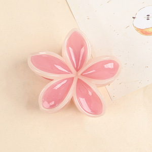 Pince à cheveux florale tendance pour femme, pince requin en plastique, accessoires pour cheveux, vacances, plage, mariage, fête - Product Image 3