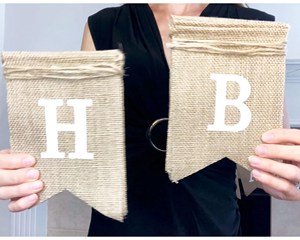 Fábrica al por mayor personalizado Feliz cumpleaños Lino cola de milano bandera yute tirar colgante cola de golondrina Banner para fiesta suministros decorativos - Product Image 5