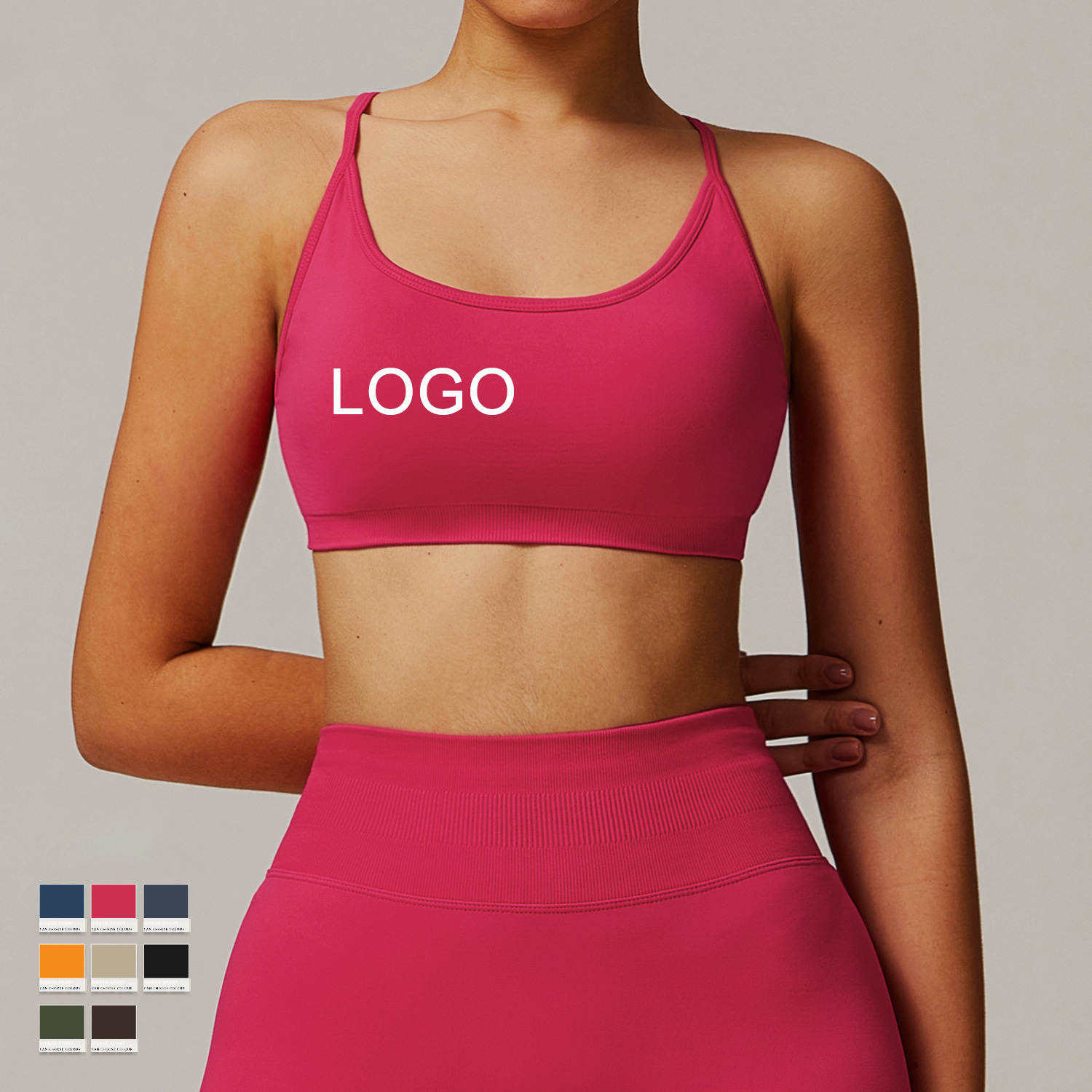 Sports Fitness Seamless Cross Back Yoga Bra Quick Dry Top Yoga Clothes