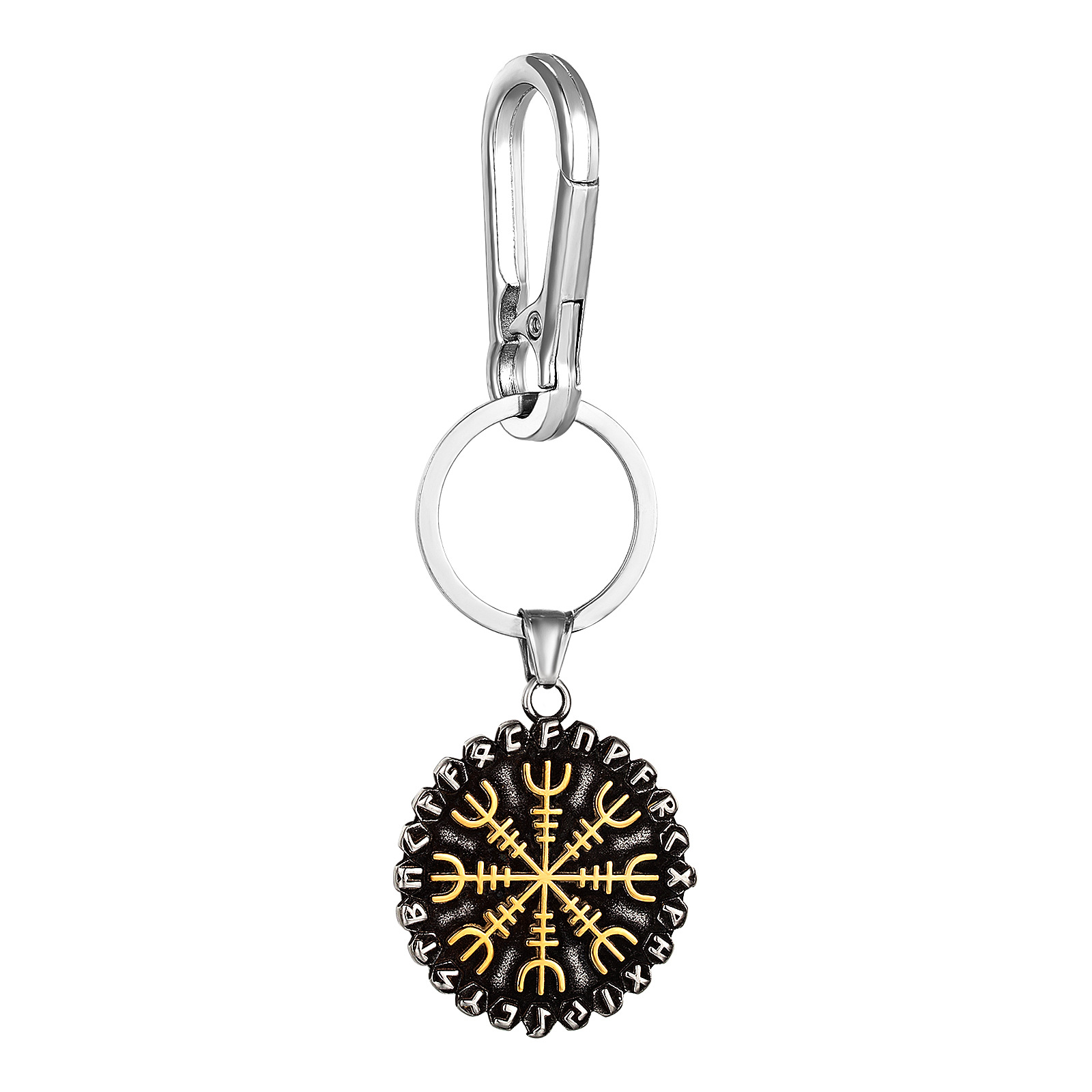 Pendentif bicolore avec fermoir bec d'aigle